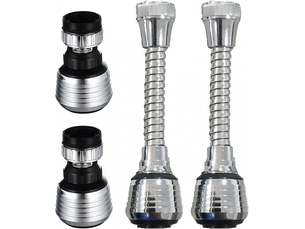 Ensemble de robinet de cuisine 4 pièces, rallonge de robinet, accessoires de robinet, joint pivotant, aérateur de robinet