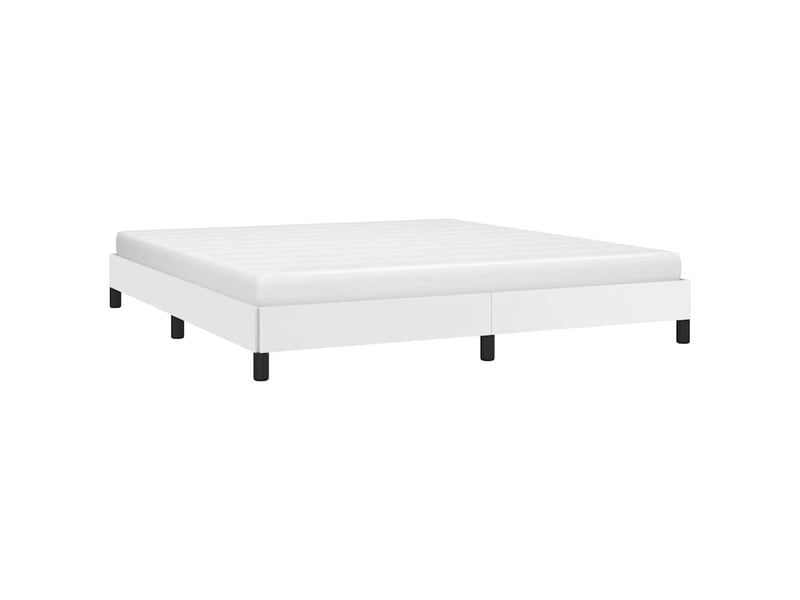  Lit double- lit adulte -  cadre de lit sans matelas blanc 160x200 cm similicuir  - Conforama B