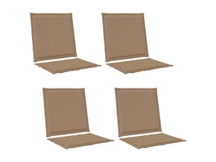 Coussins de siège et de dos polyester taupe 47 x 45 x 2 cm cf60815