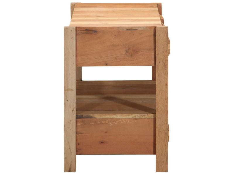  Meuble tv - banc tv - meuble de rangement marron 83 x 33 x 46 cm bois recyclé solide  - Conforama E