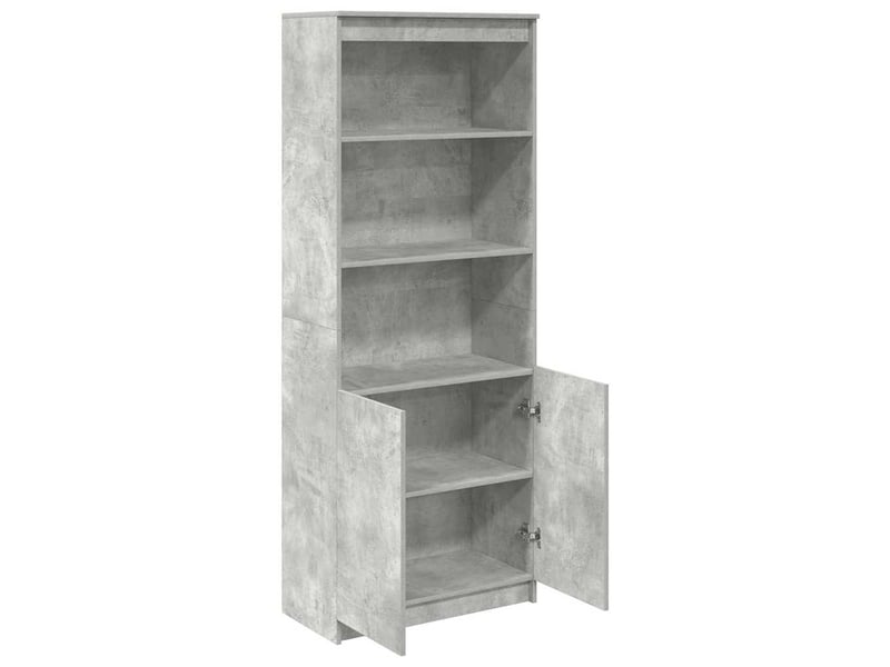 Buffet haut - bahut - meuble de rangement gris béton 70x35x180 cm bois d'ingénierie  - Conforama E
