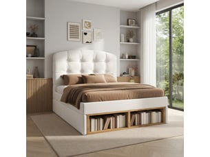 Lit simple 90x200 cm    coloris gris