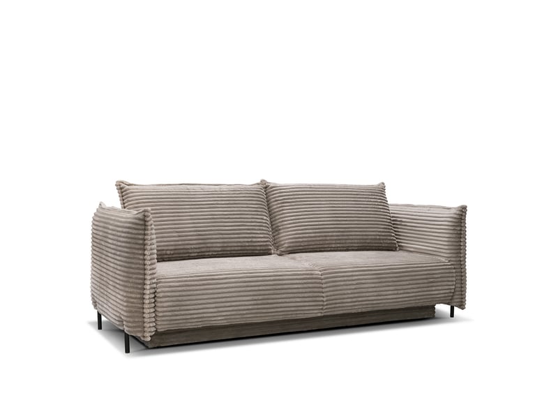  Canapé sorrento - velours côt. Taupe - droit - convert. - 3pl 3CA60.AM.3D.C.05 - Conforama E