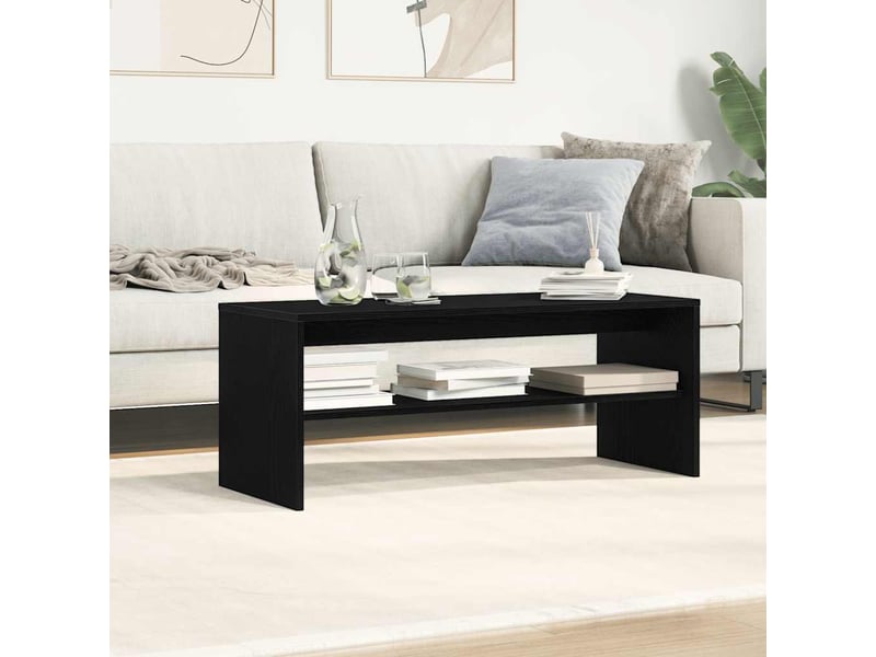  Meuble tv - banc tv - meuble de rangement chêne noir 100x40x40 cm bois d'ingénierie  - Conforama C