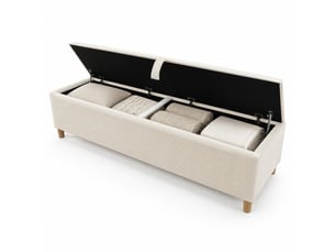 Lit 2 places 160x200 cm HOMVRA   coloris beige