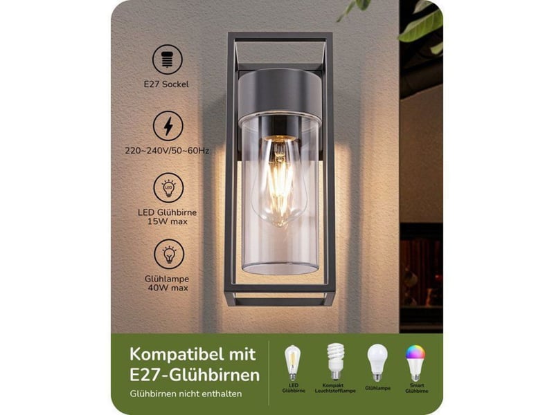  Applique murale exterieure anthracite ip44 aluminium e27 lot de 2 370618_AADHT73229_6_DROPFR - Conforama C