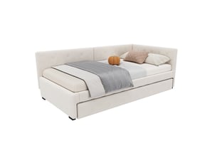 Lit gigogne 90x200 cm REDOM   coloris beige