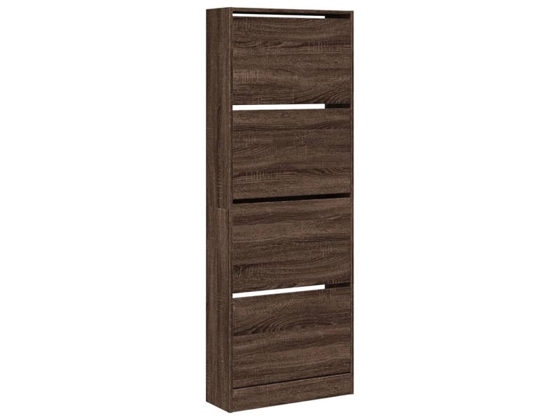  Meuble à chaussure | armoire à chaussures chêne marron 60x21x163,5cm bois ingénierie  - Conforama D