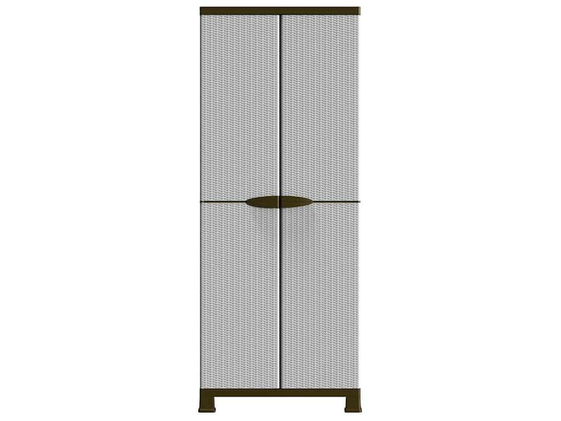  Meuble de rangement en plastique 68x39x171,5 cm design de rotin  - Conforama C
