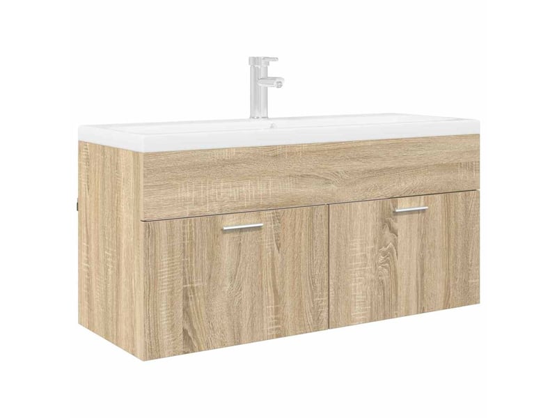  Armoire d'évier, meuble de rangement chêne sonoma bois d'ingénierie  - Conforama C