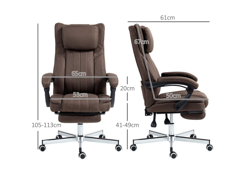  Vero chaise de massage ergonomique inclinable marron foncé  - Conforama E