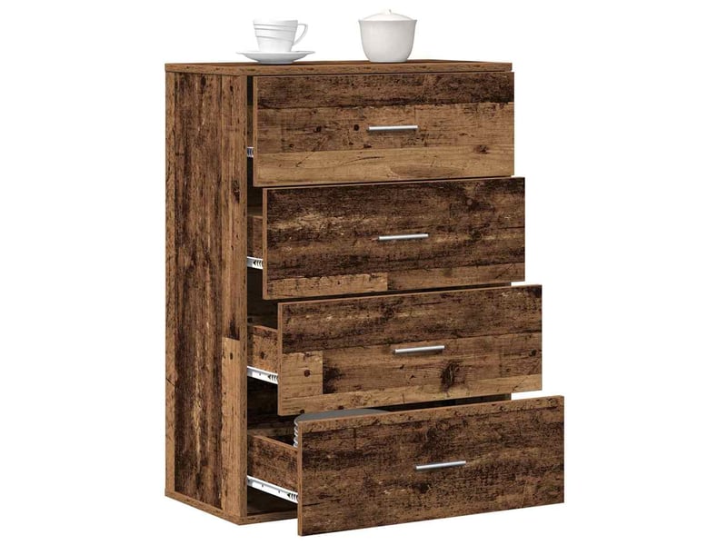  Buffet - bahut - meuble de rangement bois ancien 60 x 31 x 84 cm bois d'ingénierie  - Conforama C