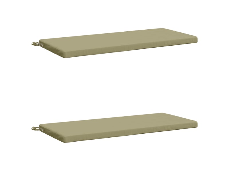  Lot de 2 coussins de banc, coussins d'assise soest 100 % polyester vert clair cf57560  - Conforama A