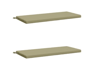 Lot de 2 coussins de banc, coussins d'assise soest 100 % polyester vert clair cf57560
