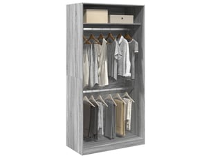 Garde-robe, armoire de rangement sonoma gris 100x50x200 cm bois d'ingénierie shl67099