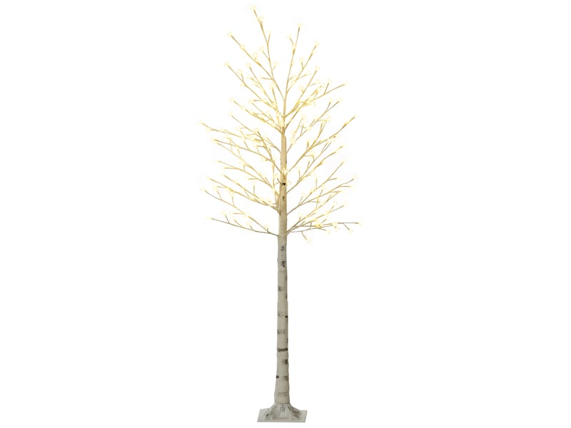  Arbre lumineux led 180 cm 180 leds blanc chaud, arbre artificiel de cerisier en fleurs, intérieur extérieur, ip44, blanc  - Conforama A