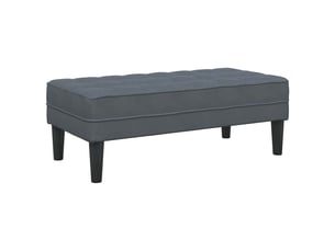 Banc chambre, banc de lit gris foncé 113x57x39 cm velours