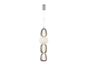 Italux eris suspension mince de 60 cm, chromée, blanc chaud 3000k