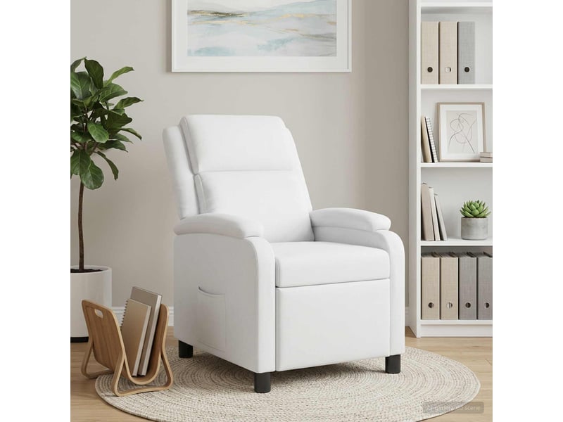  Vidaxl fauteuil inclinable blanc tissu  - Conforama B