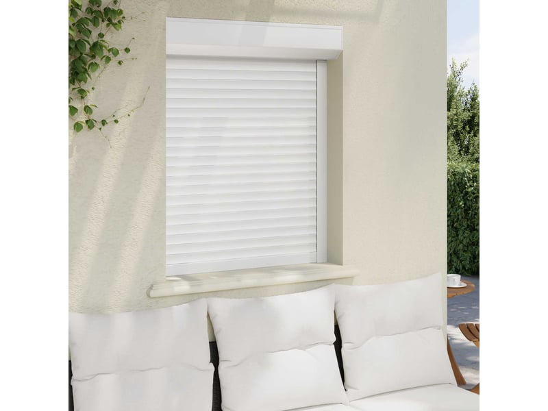  Store enrouleur, store roulant blanc 80 x 100 cm aluminium et polyuréthane cf47256  - Conforama C