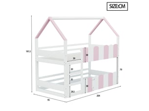 Lit simple 90x200 cm coloris rose