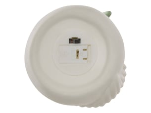 Gnome de noël lumineux led en céramique vert h. 17 cm