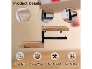 Porte papier toilette mural avec tablette support papier toilette mural avec tagres spacieuses porte-rouleau de pa porte rouleau wc