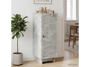 Buffet cuisine, meuble de rangement, bahut gris béton 33 x 34,5 x 90 cm bois d'ingénierie shl11784
