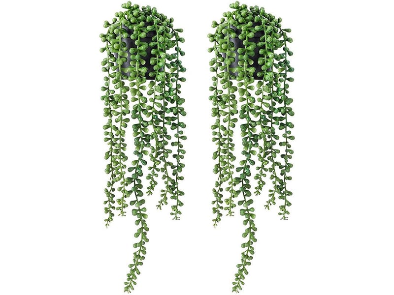  Simulation de fleurs en plastique, fausses fleurs artificielles, plantes succulentes larmes d\'amoureux fausses plantes, perles de bouddha en chapelet, rotin en pot  - Conforama A