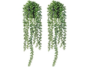 Simulation de fleurs en plastique, fausses fleurs artificielles, plantes succulentes larmes d\'amoureux fausses plantes, perles de bouddha en chapelet, rotin en pot