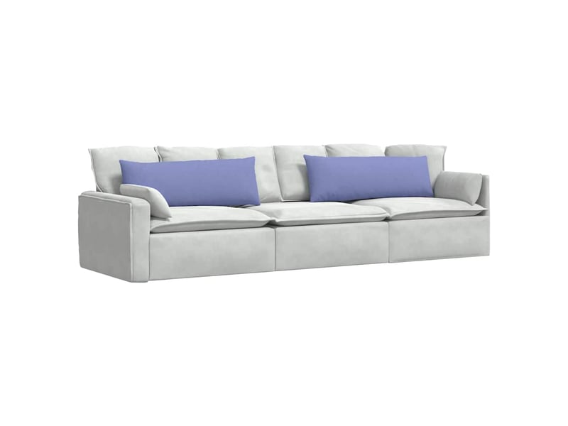  Lot de 2 coussins de canapé, coussins décoratifs tissu bleu denim 120 x 40 cm cf58783  - Conforama C