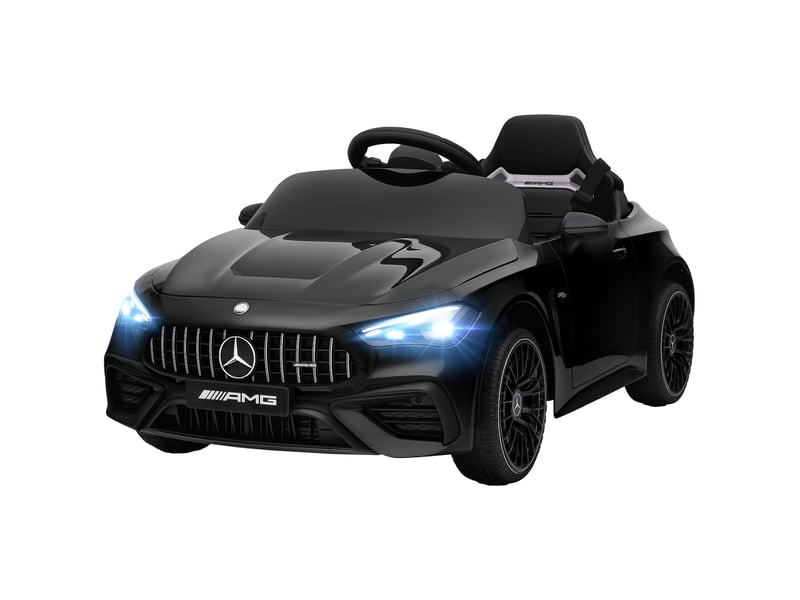 Voiture électrique pour enfants, design mercedes, moteur 12 v, télécommande, lumières led, musique, pour les enfants de 3 à 6 ans, noire - Conforama B
