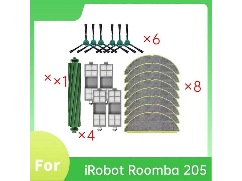 19pcs for irobot roomba 205 combo 205 vac robot vacuum cleaner spare parts main brush side brush filter mop cloth - Conforama B