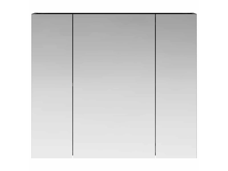 Armoire miroir salle de bain, meuble de rangement chêne noir 80x14.5x70 cm shl4262 - Conforama E