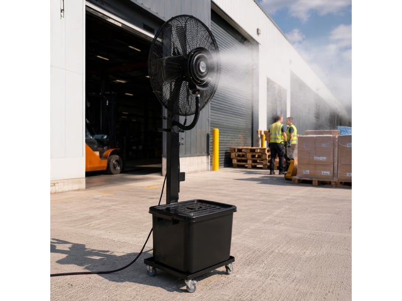  Ventilateur brumisateur 75 cm noir - 280 w - 40 l - surfaces jusqu'à 100m²  - Conforama B
