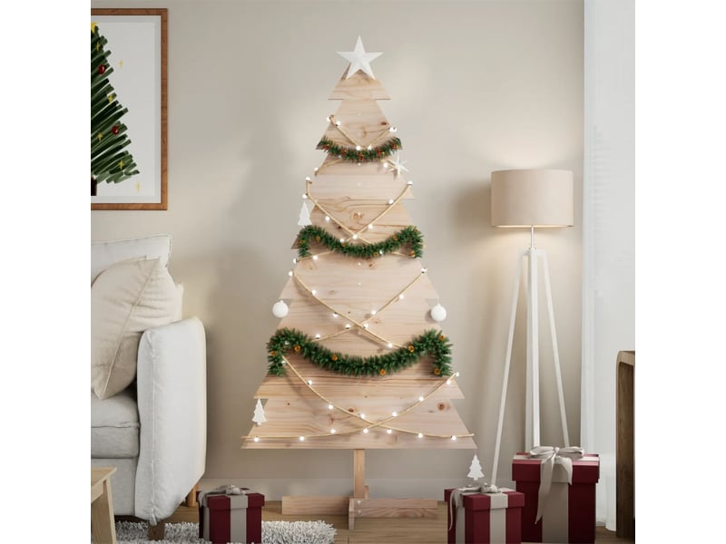  Arbre de noël, sapin de noël en bois pour décoration 150 cm bois massif de pin  - Conforama B