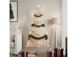 Arbre de noël, sapin de noël en bois pour décoration 150 cm bois massif de pin