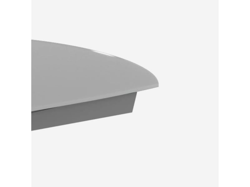  Table de salle à manger extensible en verre et métal 120180x90 float - gris  - Conforama D