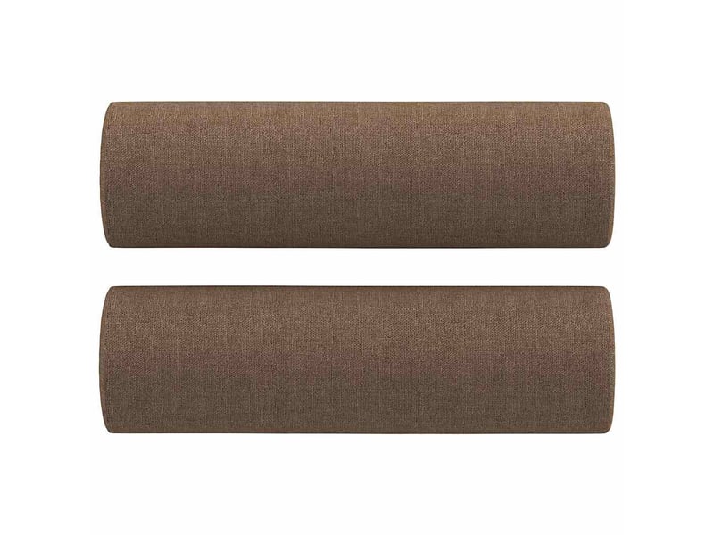  Lot de 2 coussins décoratifs marron ø15x50 cm tissu cf60877  - Conforama A