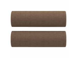 Lot de 2 coussins décoratifs marron ø15x50 cm tissu cf60877
