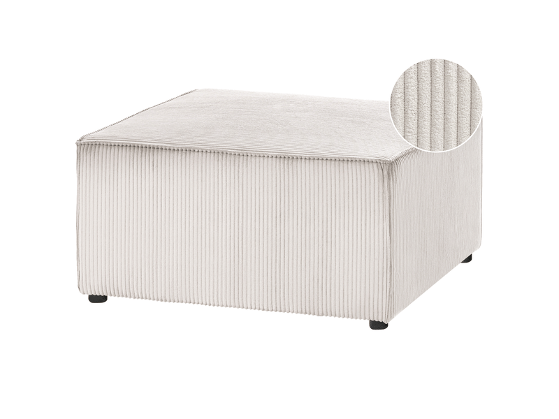  Ottoman lemvig velours côtelé beige  - Conforama A