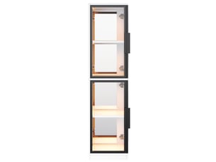 Vitrine coloris blanc 4 étagère(s) <strong>KORFEE</strong> <strong></strong> - 41 cmx44 cm
