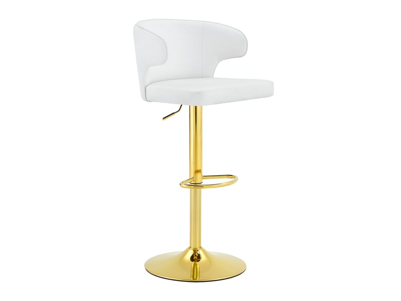  2er set de tabourets de bar avec dossier, réglables en hauteur, pivotants à 360°, grand socle &amp; repose-pieds, tabouret de cuisine moderne pour bar et île de cuisine (chaises uniquement)  - Conforama A