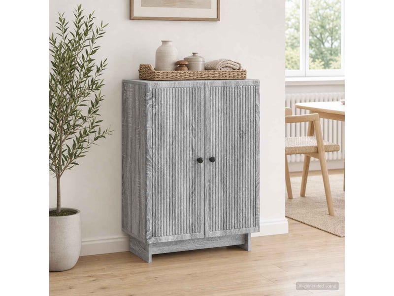  Buffet - bahut - meuble de rangement sonoma gris 66 x 34,5 x 90 cm bois d'ingénierie  - Conforama B