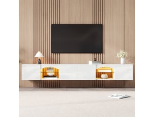 Meuble tv coloris blanc 200 cm TCQPZ