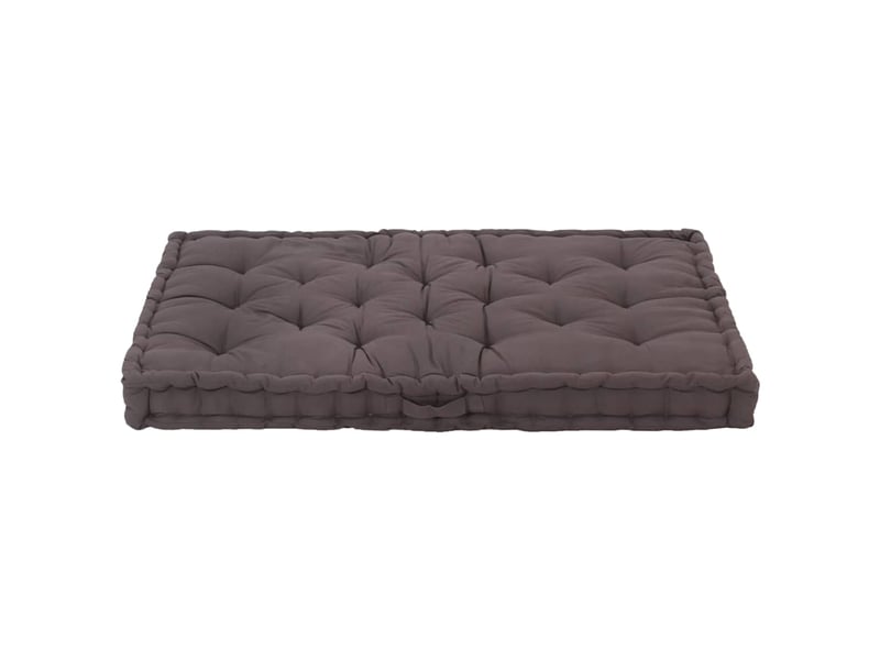  Coussin de plancher de palette, coussin d'assise coton 120x80x10 cm anthracite cf55517  - Conforama E