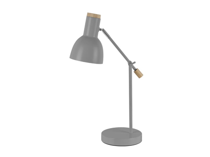  Lampe de bureau fabrilamp tejo grishêtre 1 x e27 articulée orientable 50x15x16.5 cm 246571082 - Conforama A