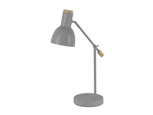 Lampe de bureau fabrilamp tejo 1 x e27 gris hêtre 50 x 15 x 16,5 cm articulée orientable