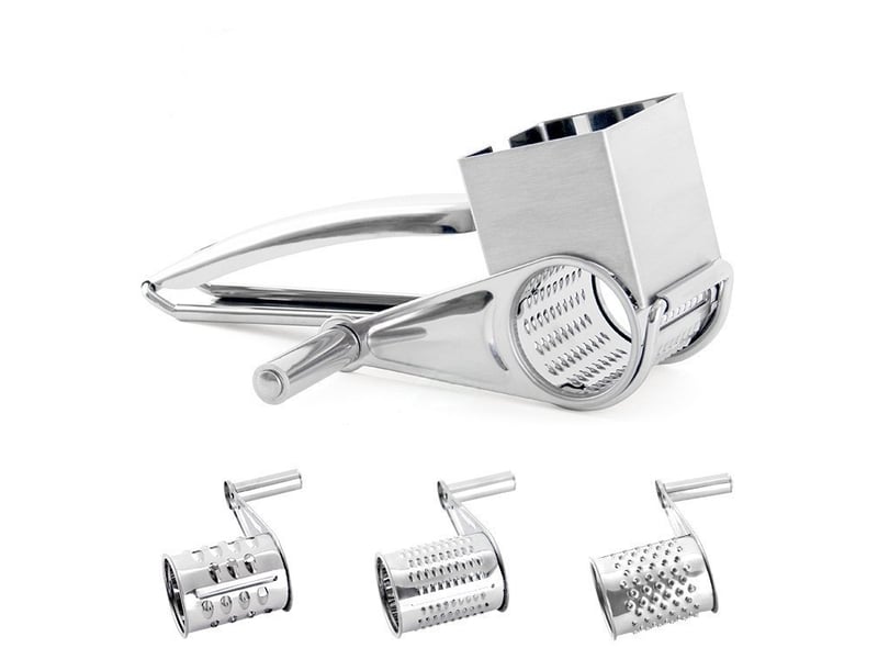 Moulin à râpe fromage 3 tambours inox 20x5.8x8cm - Conforama A