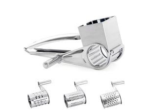Moulin à râpe fromage 3 tambours inox 20x5.8x8cm
